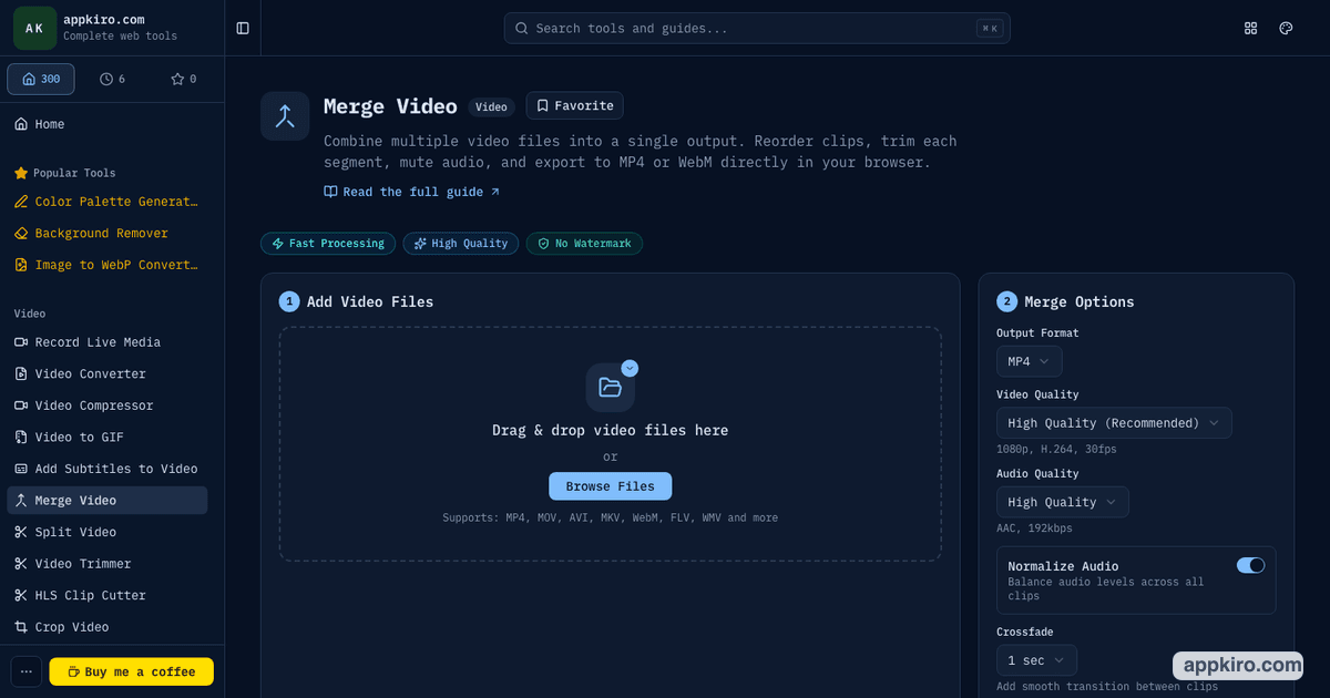 Sample Video Files Merge Video Online to Combine MP4, WebM, MOV and MKV Clips | appkiro.com